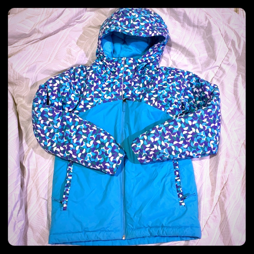 Columbia puffer stretch snow jacket, like new